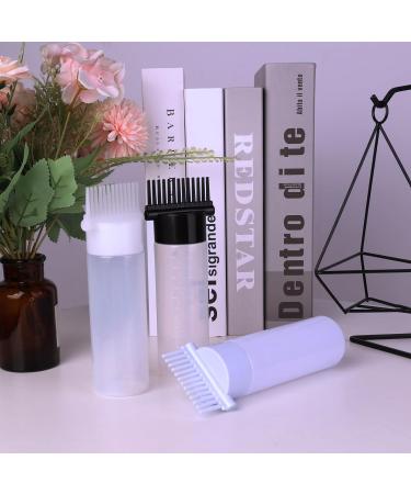 FINEASY 3 Pcs Hair Dye Brush Bottle 180ML Root Comb Applicator Bottle Hair Dyeing Bottle Brush Hair Coloring Dye Applicator Scalp Treament for Salon DIY Shampoo - Buy Online on GoSupps.com