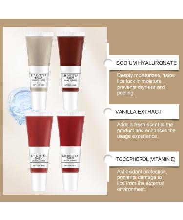Lip Balm Cream Lip Conditioner Balm - 4Pcs Lip Gloss Stick Moisturizing Lip Cream Set Small Lip Moisturizer Lip Gloss - Buy Online on GoSupps.com