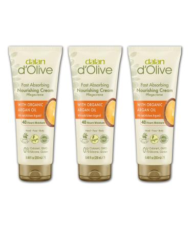 Dalan d'Olive - Argan Oil - Care Cream - 250 ml Tube - Set of 3