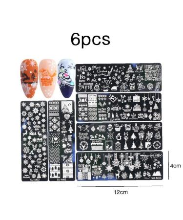 Zonster 6-Piece Christmas Nail Stamper Kit | Art Stamping Plates with Snowflakes & Trees | Perfect Manicure Templates for Women & Girls - Buy Online on GoSupps.com