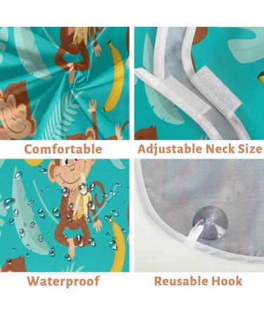 Monkey Banana Leaves Beard Bib Apron - Non-Stick Waterproof Hair Catcher for Men | Perfect Grooming Gift with 2 Suction Cups - Buy Online on GoSupps.com