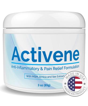 Activene Pain Relief Cream - Anti Inflammatory formulation with Powerful Arnica Menthol & MSM for Joints Tendons & Muscles. Chosen by Sufferers of Arthritis Knee Shoulder Neck Back & Other Pains
