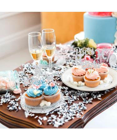 12Pcs Pisces Cupcake Topper Big Pisces Energy/Pisces Season 12 Constellation March/April Birthday Cupcake Decoration Horoscope Astrology Birthday Party Supplies Silver Glitter - Buy Online on GoSupps.com