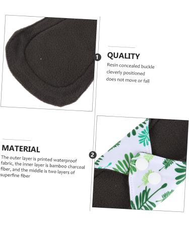 Healvian 4Pcs Bamboo Charcoal Menstrual Pad Set | Eco-Friendly Period Panty Liners | Earth Tones | Bamboo Charcoal Fiber Inner Layer - Buy Online on GoSupps.com