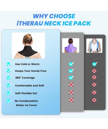 iTHEARU Neck Ice Pack Wrap - Reusable Cold & Hot Therapy for Neck and Shoulders Pain Relief | Ideal for Sports Injuries, Surgery Recovery | Christmas Gift - Buy Online on GoSupps.com