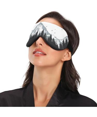 Haskirky Light Blocking Eye Mask Breathable and Adjustable Adult Men and Women Travel on Business Trips Yoga Meditation Light Smooth Comfortable Eye Mask Office Deep Sleep Goodies Mountain and Fore - Buy Online on GoSupps.com