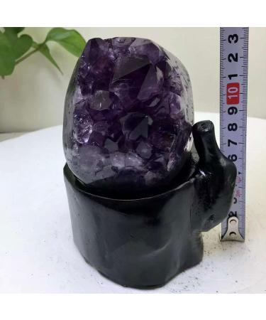 Natural Amethyst Quartz Cluster 2.64 LBS Crystal Stone Geode Druzy Specimen Purple IrregularCrystals Stones for Reiki Home Decoration - Buy Online on GoSupps.com