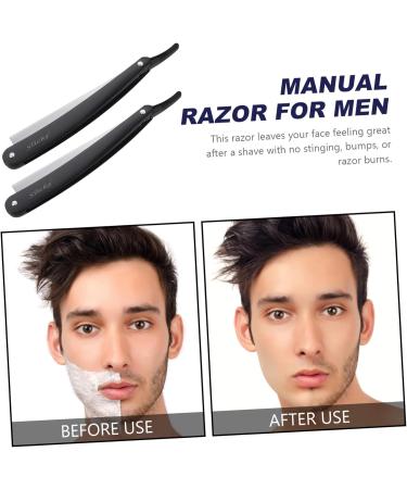 Minkissy 2-Pack Men's Manual Razor Set - Safe Head Shaving Barbers Razor - International Shipping Available - Buy Online on GoSupps.com