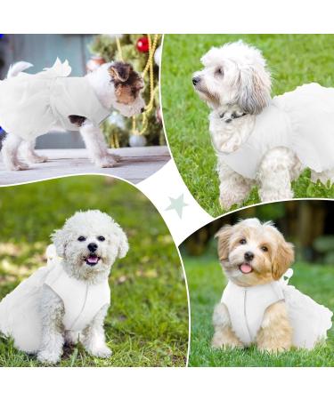 MHauslie Luxury Bowknot Dog Dress - White Medium | Fashionable Pet Skirt for Small to Medium Dogs - Buy Online on GoSupps.com