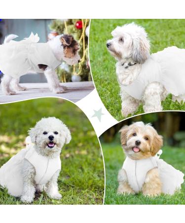 Luxury White Dog Wedding Dress - Elegant Summer Puppy Skirt with Bowknot for Little Girl Dogs - Evening Dress for Small Breeds - Buy Online on GoSupps.com