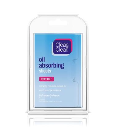 Clean & Clear Oil Absorbing Sheets Portable 50 Sheets