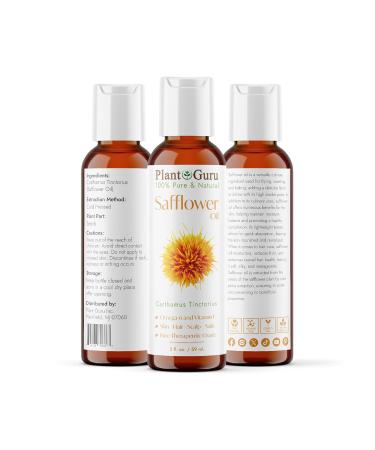 Buy 100% Pure Cold Pressed Safflower Oil - 2 oz Natural Carrier for Skin Body & Face | Ideal for Moisturizing Creams & Treatments | International Shipping - Buy Online on GoSupps.com