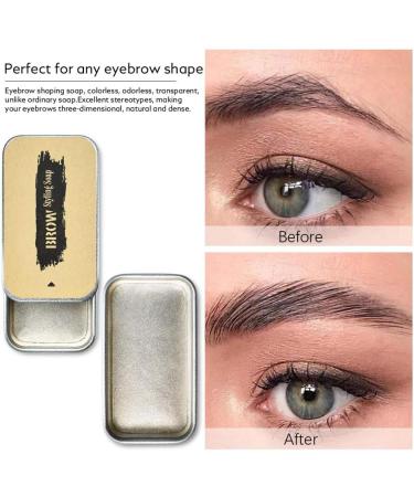 Eyebrow Soap Wild Eyebrow Styling Shaping Wax Colorless Waterproof Natural Eyebrow Cream Wax Brow Adjustment Gel with Brush 2PCS Eyebrow Stylish Cream - Buy Online on GoSupps.com
