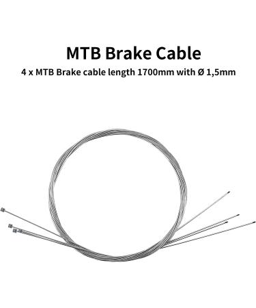 Singker Mountain Bike Brake & Gear Cable Kit - Universal Shifter/Shift Cable Set for MTB/Road Bike - 40PCS Inner Replacement Set - Buy Online on GoSupps.com