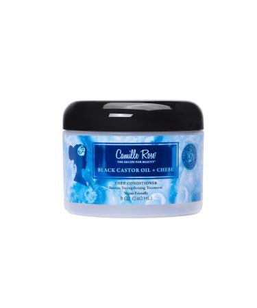 Camille Rose Vegan Black Castor Oil & Chebe Deep Hair Conditioner with Jojoba Oil to Strengthen Repair Damage and Reduce Breakage 8 oz