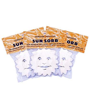 Solutions Group SS-1-24-03 Sun Sorb Absorbing Sponge 3-Pack White