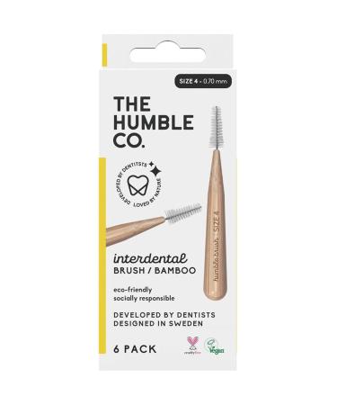 Humble Interdental Bamboo Brushes Size 4 0.7 mm Yellow Pack of 8