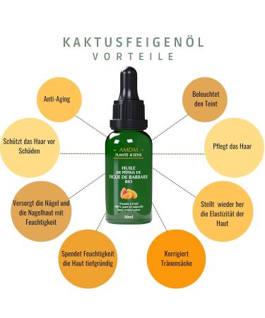 Organic Cactus Core Oil (30ml + 5ml Free) | Nourishing Oil for Face Skin Body Nails & Hair | Pure Prickly Pear Seed Oil - Buy Online on GoSupps.com