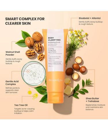 BellamiLuxx Body Acne Treatment Scrub: Helps Reduce Body Breakouts on Back Chest Butt & Thighs - Back Acne Treatment for Men Women & Teens - Butt Acne Wash with Natural Actives for Smooth Skin - Buy Online on GoSupps.com
