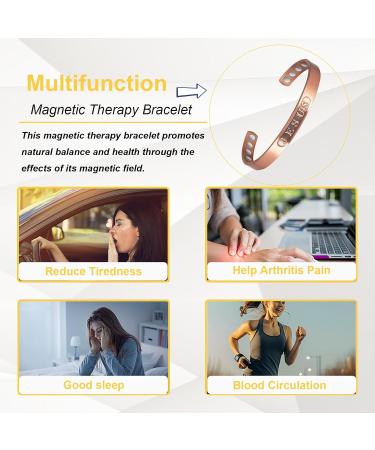 Shop 99% Pure Copper Adjustable Magnetic Bracelets for Women - Stylish Christian Jewelry Gift - Buy Online on GoSupps.com