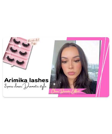 Arimika 3D Mink False Eyelashes D008 - Reusable, Fluffy & Dramatic - 3 Packs - Buy Online on GoSupps.com