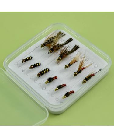 YAZHIDA | Fly Fishing Flies kit |Dry Fly | WetFly | 12pcs Bead Head Brassie - Buy Online on GoSupps.com