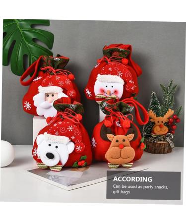 KOMBIUDA Pouch 3pcs Christmas Bag Candy Bags Christmas Packaging Bags Sack Bags Cute Storage Bags Drawstring Pouch - Buy Online on GoSupps.com