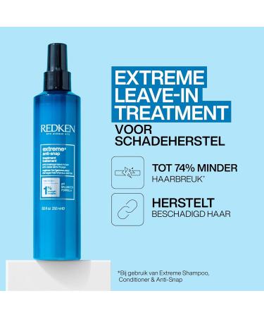 Redken Routine For Weakened and Damaged Hair Set of Shampoo Conditioner and LeaveIn Hydrates Restores Shine and Protects Against Hair Breakage With Protein Extreme - Buy Online on GoSupps.com