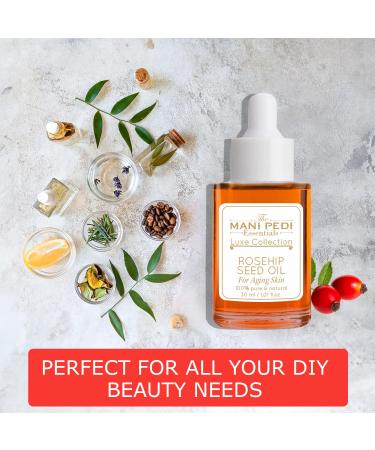 100% Pure Cold Pressed Rosehip Seed Oil - Moisturizer for Face Hair & Nails | All Skin Types | 1 FL. OZ - Buy Online on GoSupps.com