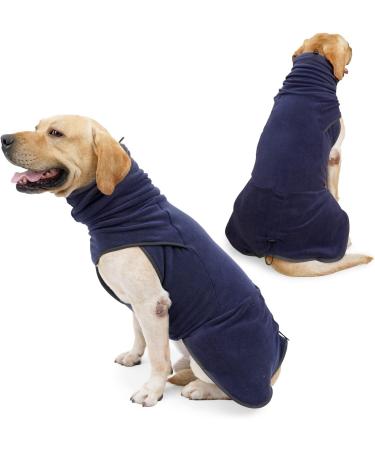 Buy Lianzimau Large Dog Fleece Sweater - Warm Winter Coat for Small & Medium Dogs - Cozy Dog Jacket (1 Pack) - Blue - Buy Online on GoSupps.com