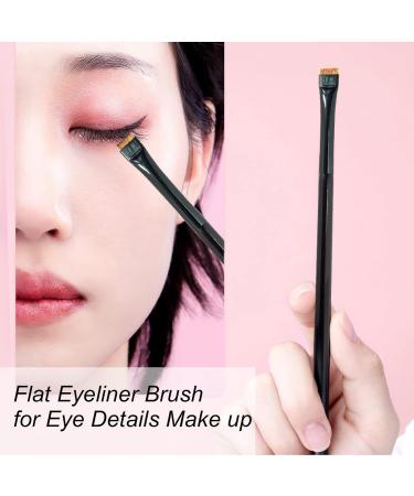 6-Piece Eyeliner Brush Set | Flat & Bent Eyeshadow Brushes for Wet Powder Liquid & Gel | Perfect Eyebrow Comb | International Shipping - Buy Online on GoSupps.com