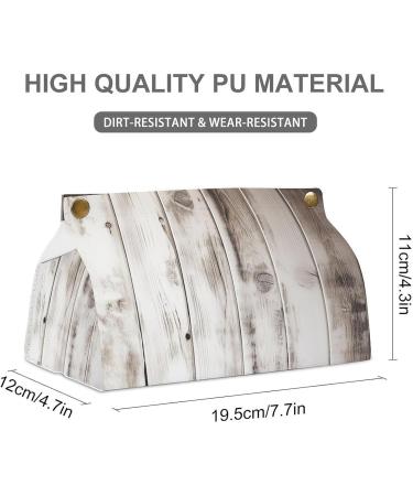 Tissue Box Cover Tissue Box Holder White Wooden Print Tissue Holder Travel Tissue Packs Facial Paper Holder Decorative Holder - Buy Online on GoSupps.com