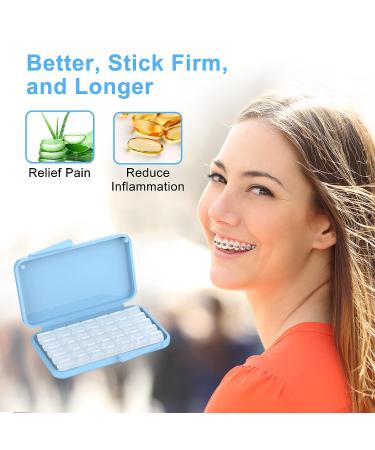 Braces Wax 10 Pack with 50 Precut Wax Strips - Food-Grade Dental Wax for Braces & Aligners - Mint+Aloe Vera+Vitamin E - Stick Better - Includes Storage Box & Applicator Tools - Buy Online on GoSupps.com