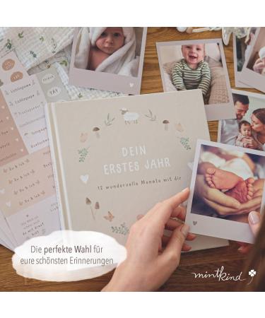 Buy Mintkind Baby Album My First Year of Life - Customizable Photo Album & Sticker Set | Perfect Baby Gift for Boys & Girls | Baby Diary from Birth - Buy Online on GoSupps.com