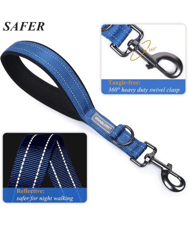 Vivaglory Short Dog Leash - 32cm Traffic Training Leash for Medium & Large Dogs - Blue - Buy Online on GoSupps.com