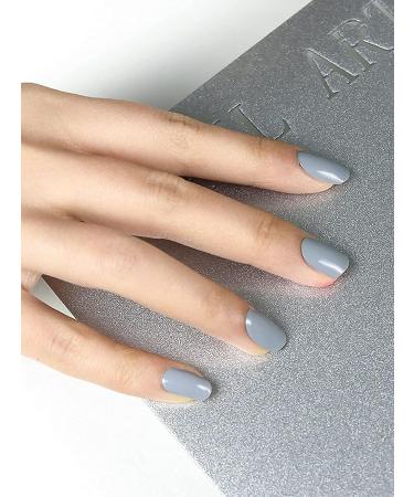 Kalolary 20PCS Gray Gel Nail Polish Strips: Full Wraps Self-Adhesive Stickers with File & Stick - UV/LED Lamp Required - Buy Online on GoSupps.com