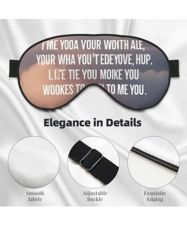 Soft Inspirational Quotes Eye Mask | Adjustable Light Blocking Sleep Mask | Breathable Double-Sided Design for Comfortable Rest - Buy Online on GoSupps.com