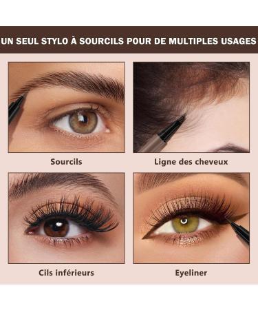 Erinde Crayon Sourcils Microblading 2 en 1 Crayon Sourcils Waterproof Pointe Multi-Ramifications et Pointe Pr cise Maquillage Sourcils Femme Sourcils Naturels et D finis #02 #02 Marron - Buy Online on GoSupps.com