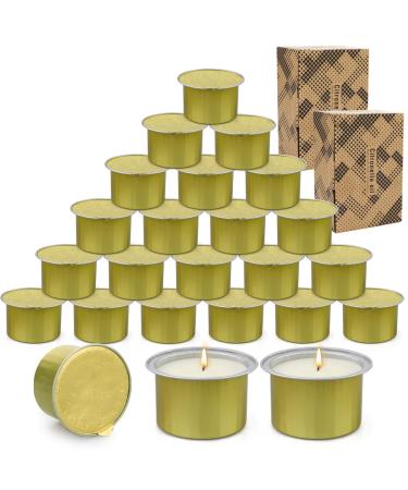 Citronella Candles Outdoor, 24 Pack Natural Camping Candles Set, 240H Long Lasting, Citronella Oil Candles Refresh Mind & Drive Away Flying Bad Animal, Summer Gift for Kids and Adults Citronella Candles-24 Pack