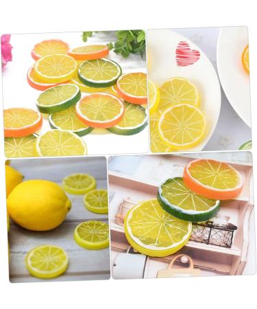 HOMSFOU 39 Pcs Imitation Lemon Slice Simulation Fruits Model Photography Fruits Slices Mini Lemon Model Lifelike Decorative Fruits Fake Lemon Slices Fruit Slices Gray Flakes Pvc Artificial Assorted Colorx3pcs 4X4X0.8CMx3pcs - Buy Online on GoSupps.com