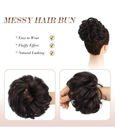 Fine Hair Part with Rubber Band | Medium Brown Hair Extension Ponytail for Women & Girls - 38g Dutt Hair Tie - Buy Online on GoSupps.com