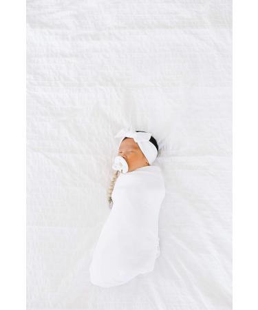 Copper Pearl Baby Stretchy Knit Headband Bow in Dove - Soft and Stylish Accessory - Buy Online on GoSupps.com