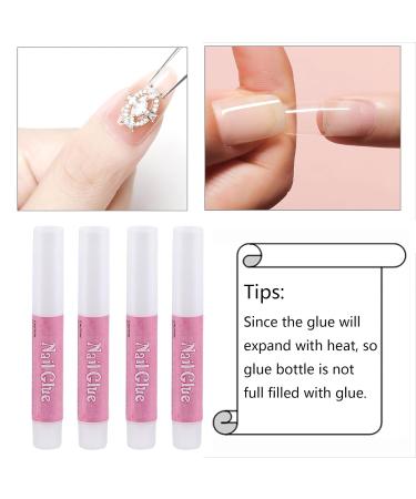 100 Pcs Long Lasting Nail Glue for Acrylic Nail Tips Adhesive - 2g/bottle - Buy Online on GoSupps.com