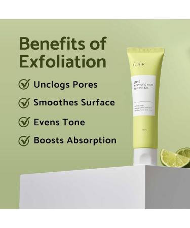 IUNIK Lime Moisture Mild Peeling Gel 3.04 Fl Oz | Gentle Exfoliant for Glowing Skin | AHA & Fruit Complex | Vegan & Pore-Minimizing - Shop Internationally - Buy Online on GoSupps.com