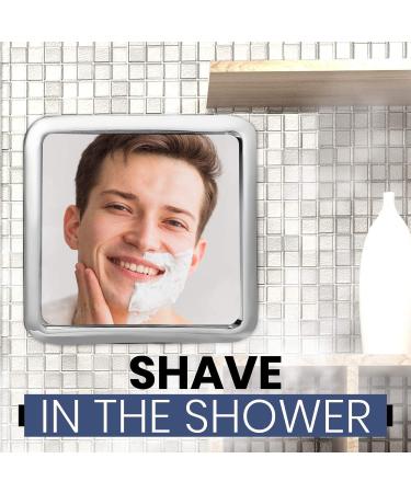 Mirrorvana Fogless Shower Mirror for Shaving | Anti-Fog, Shatterproof, 360 Swivel | 6.3x6.3 (Chrome) - Buy Online on GoSupps.com