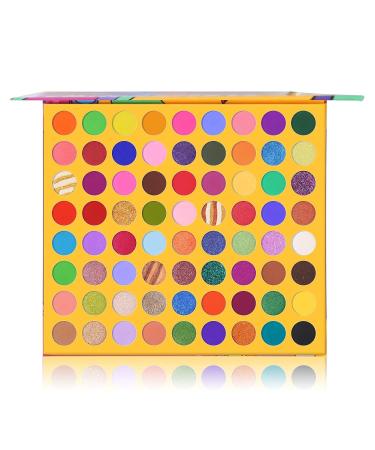 72 Colors Perling Gloss Matte Rainbow Makeup Palette - Ucanbe Professional Glitter Shimmer Eyeshadow | Bright Powder Eye Cosmetics - Buy Online on GoSupps.com
