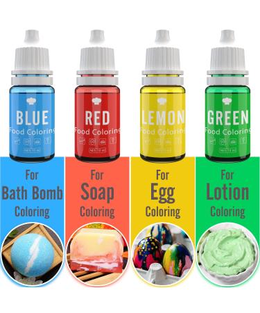 12 x 10ml Liquid Food Coloring - Vibrant Baking & Decorating Colors for Cakes Cookies Frosting Fondant & Soap Making - Buy Online on GoSupps.com