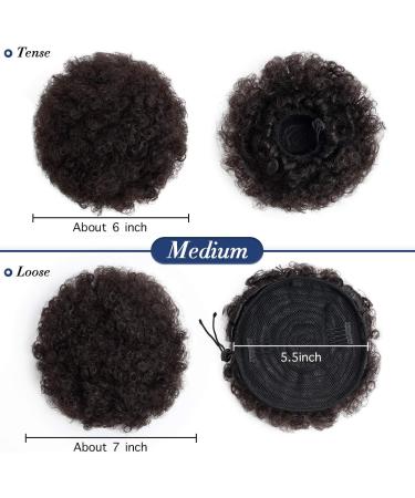 YAMEL Afro Puff Drawstring Ponytail Medium Bun Extension Red Brown Synthetic Updo Hair Piece for Black Women - Pack of 1 - Buy Online on GoSupps.com