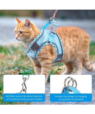 Shop BriFit Cat Dishes - Leash-Resistant Adjustable Cat Vest & Harness | Reflective Stripes for Cats & Puppies | Blue XS - International Shipping Available - Buy Online on GoSupps.com