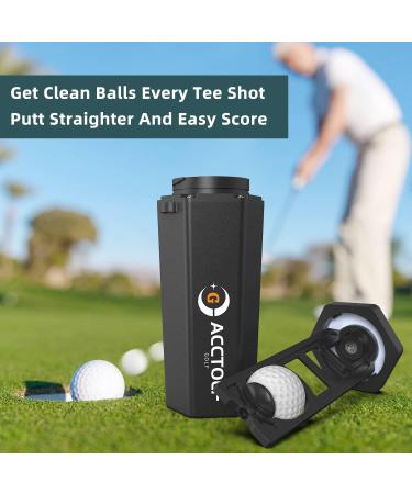 ACCTOLF Portable Golf Ball Washer Cleaner Kit - Golf Club Cleaning Set with Towel & Brush - Best Golf Gifts for Men/Women - Buy Online on GoSupps.com